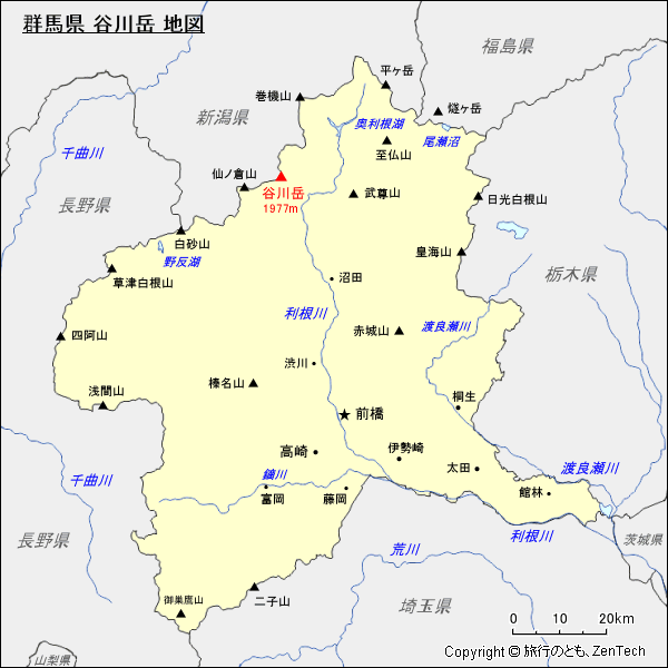 群馬県 谷川岳 地図