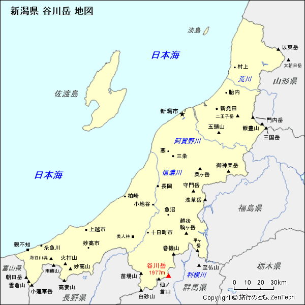 新潟県 谷川岳 地図