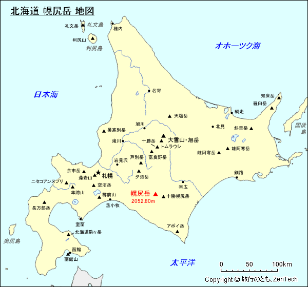 北海道 幌尻岳 地図