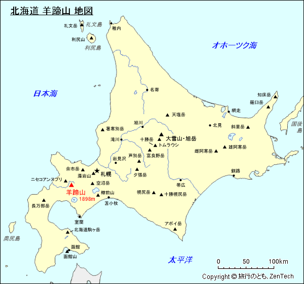 北海道 羊蹄山 地図