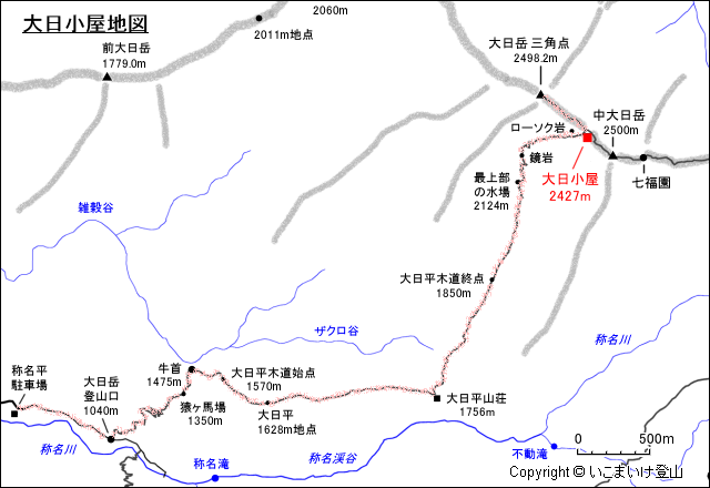 大日小屋地図