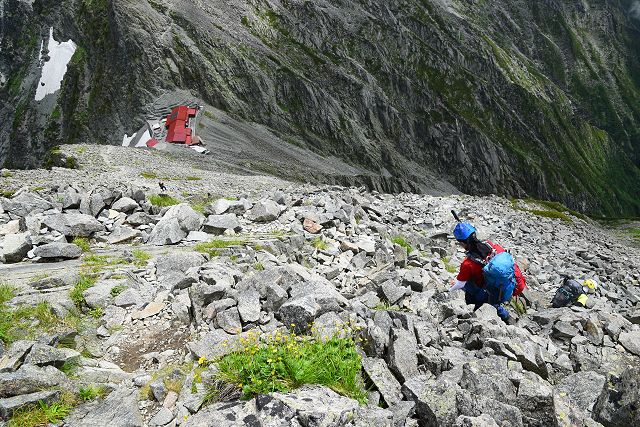 涸沢岳 最高地点のピーク
