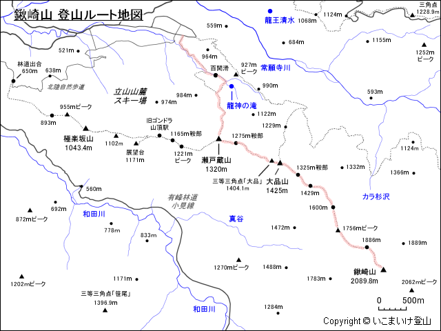 鍬崎山地図