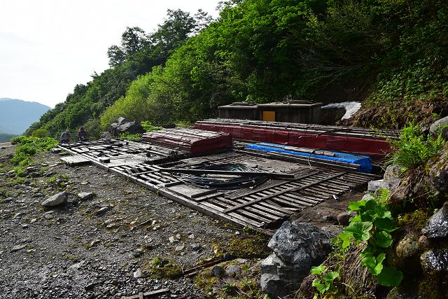白馬尻小屋、まだ建っていませんでした