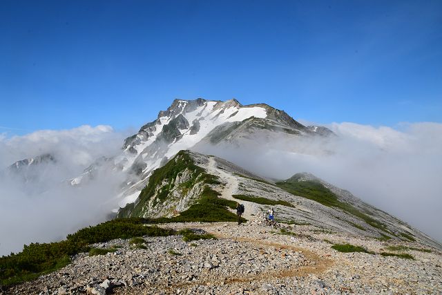 2686m地点から眺めた白馬岳