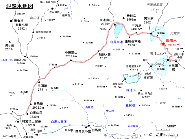 銀嶺水地図